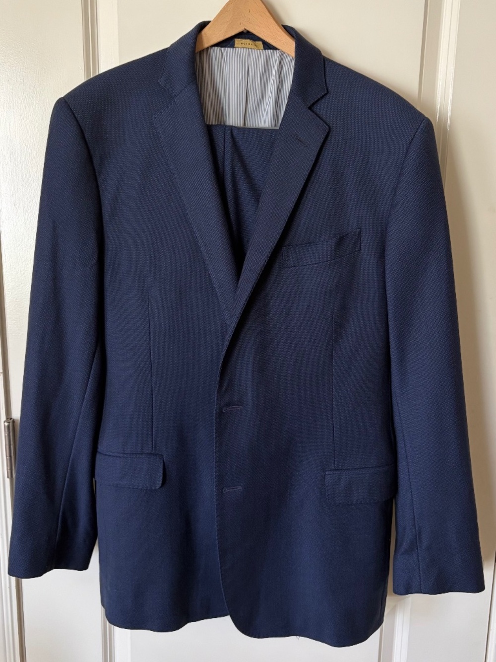 Brooks Brothers Explorer Regent Fit 44L Navy Wool Stretch Suit 44 Long